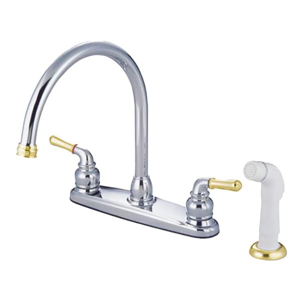 Magellan 8" Centerset Kitchen Faucet, Chrome/Polished Brass